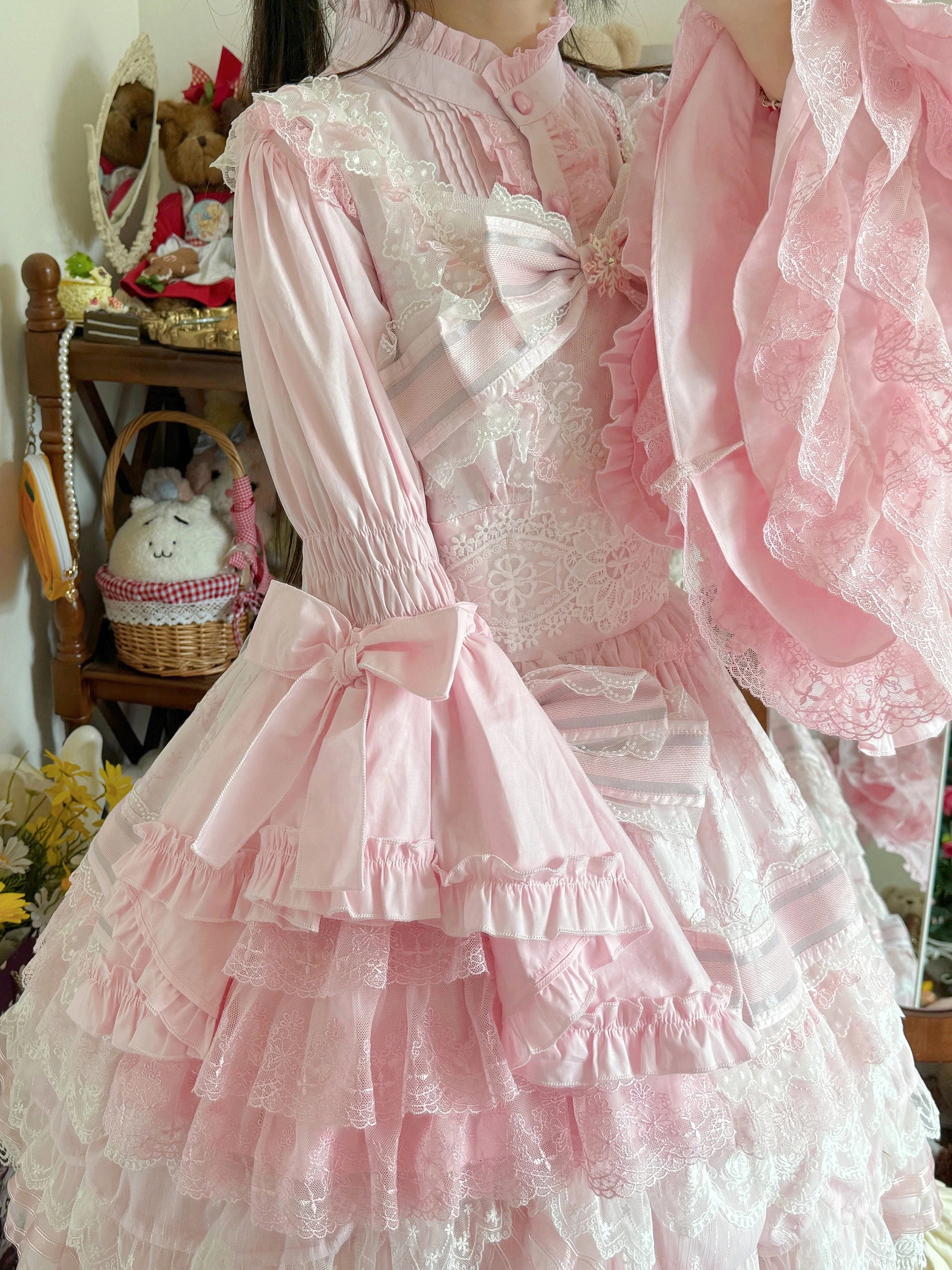 Sweet Lolita Blouse Princess Sleeve Shirt Inner Wear - image 7