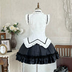 Miss Black Cat - Gothic Maid Lolita Skirt Set, Slim Fit - image 5