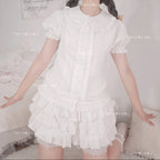 Sweet Short Sleeve Chiffon Lolita Blouse - image 5