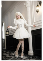 Nihil - Gothic Nun Lolita OP Dress, Irregular Hem Cape and Accessories - image 29