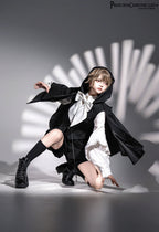 Rabbit Feather - Black Ouji Lolita Vest Shorts Suit Prince Cloak Set - image 16
