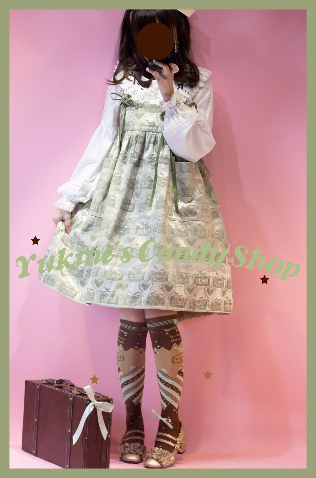 Kawaii Lolita Chocolate Color Cotton Socks - image 23