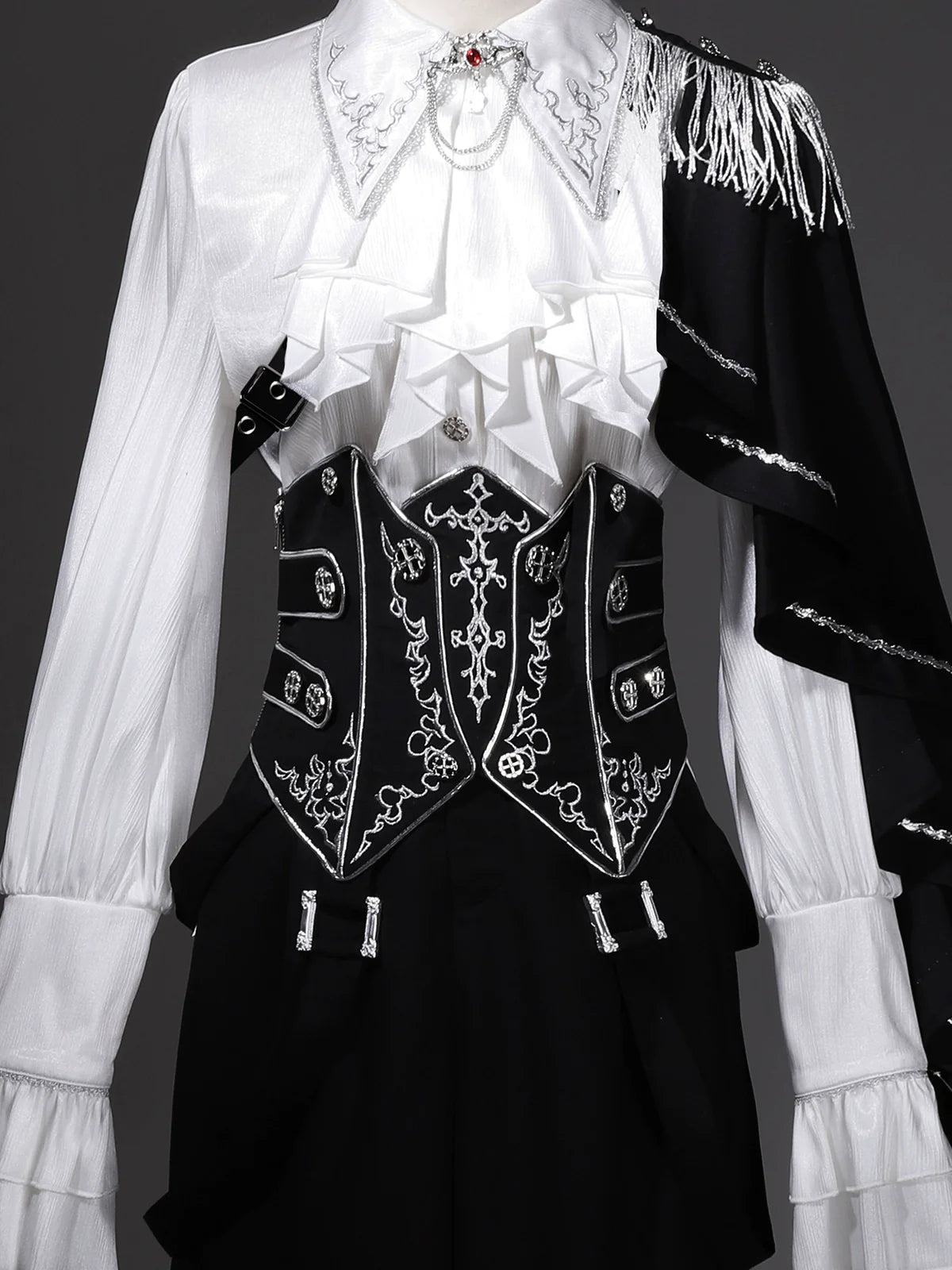 Ouji Lolita Pants Set, Detachable Jabot & Shawl - image 15