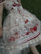 Strawberry Fruit Tea SP - Apricot Sweet Lolita Jumper Dress - image 14