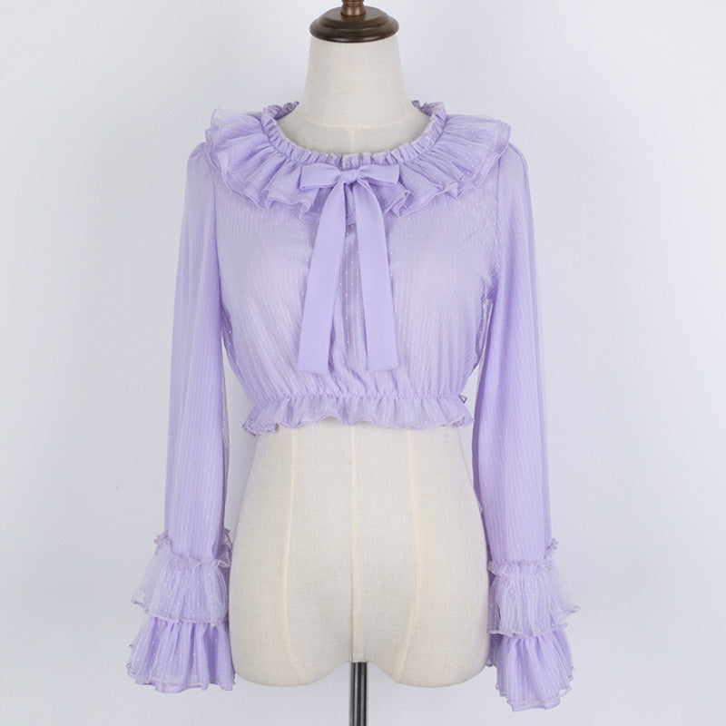 Cheese Chocolate Plus Size Lolita Long Sleeve Blouse - image 5