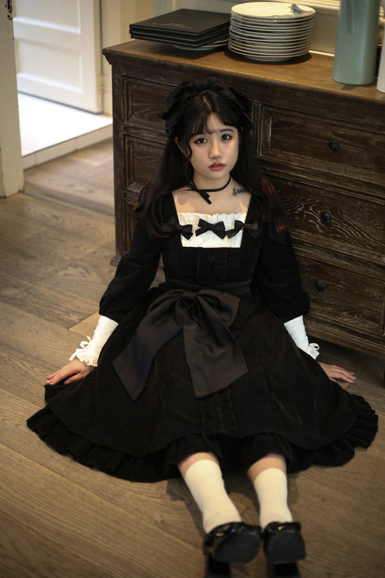 Annie's Gift - Elegant Velvet Lolita OP Dress - image 13