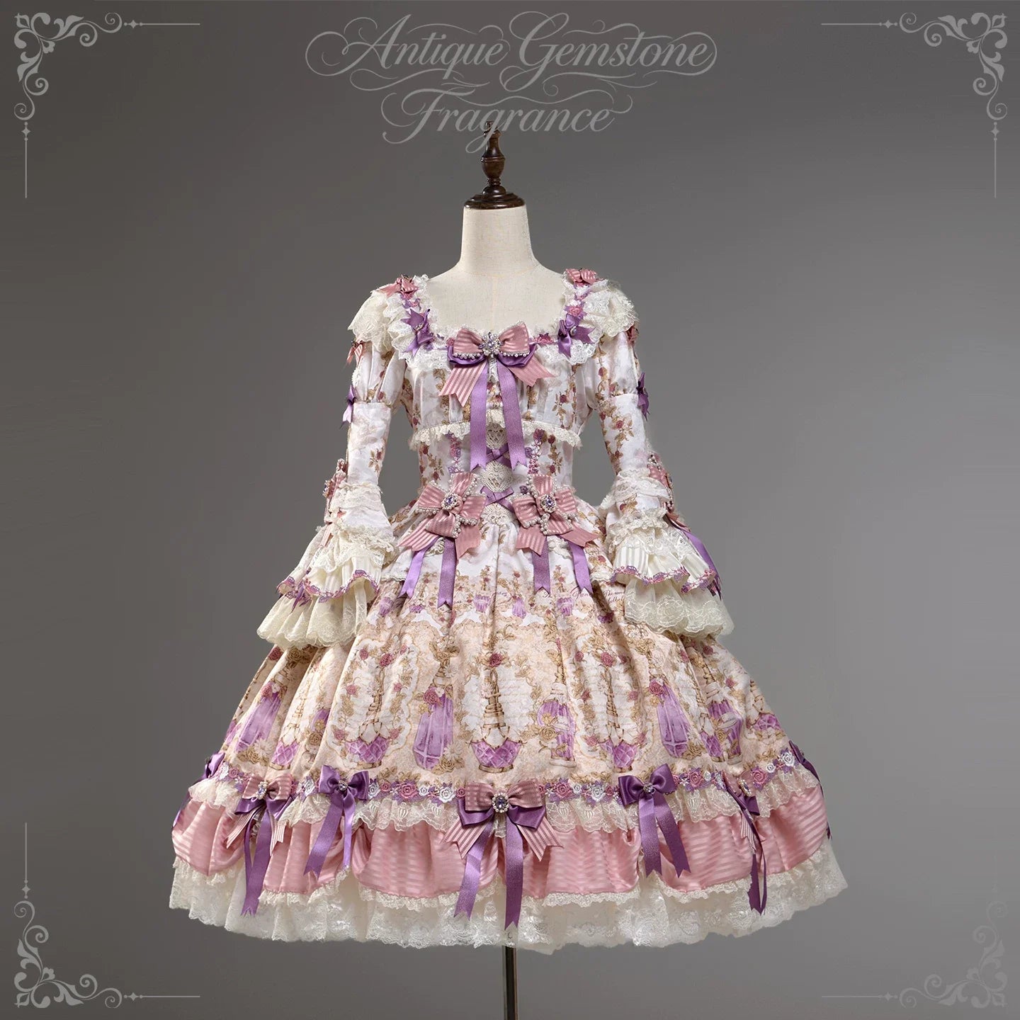 Antique Gem Fragrance - Classic Lolita OP and JSK Dress Sets - image 4