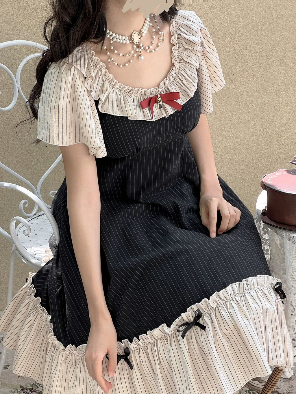 Cotton Plus Size Lolita OP Dress with Pockets - image 18