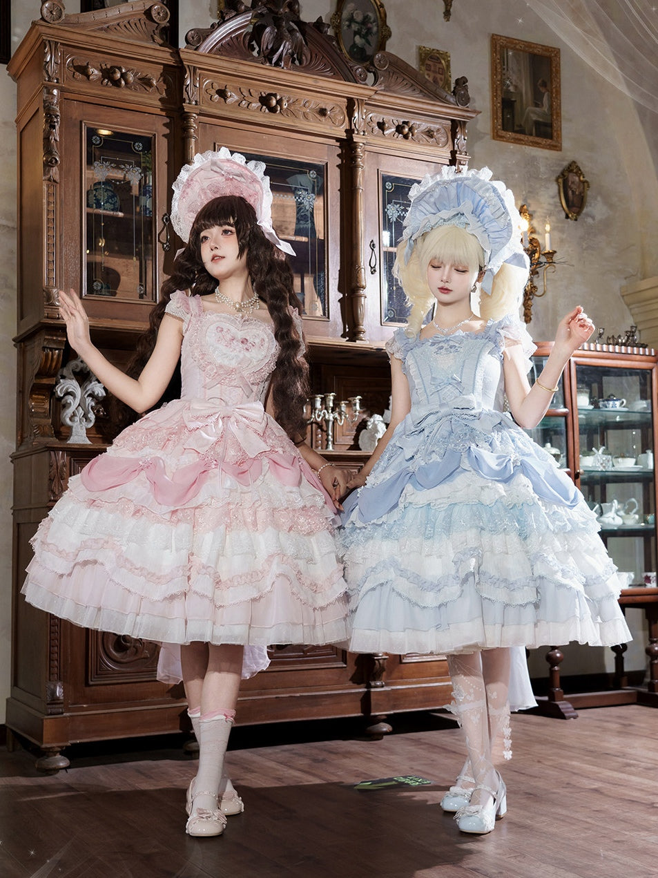 Wedding Poem Lolita JSK, Train and Bonnet Set - image 2