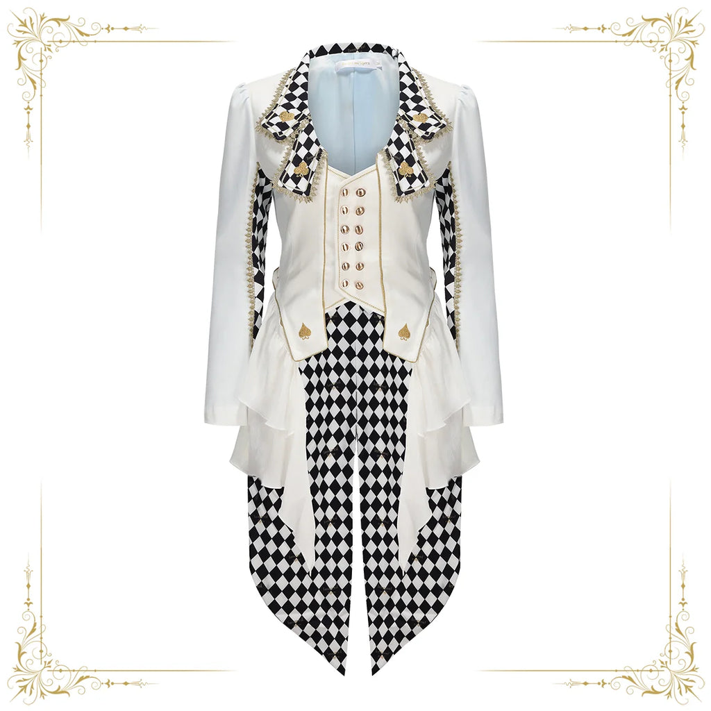 Lost Alice - Ouji Lolita Coat Checkered Prince Outwear - image 4