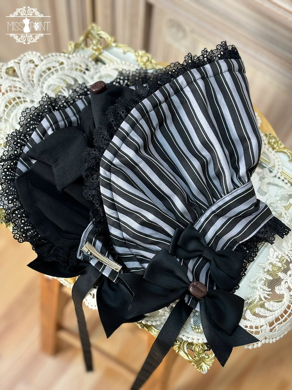 Classical Chocolate - Lolita Bowler Hats, BNT, Berets, Jabot and Brooches - image 14