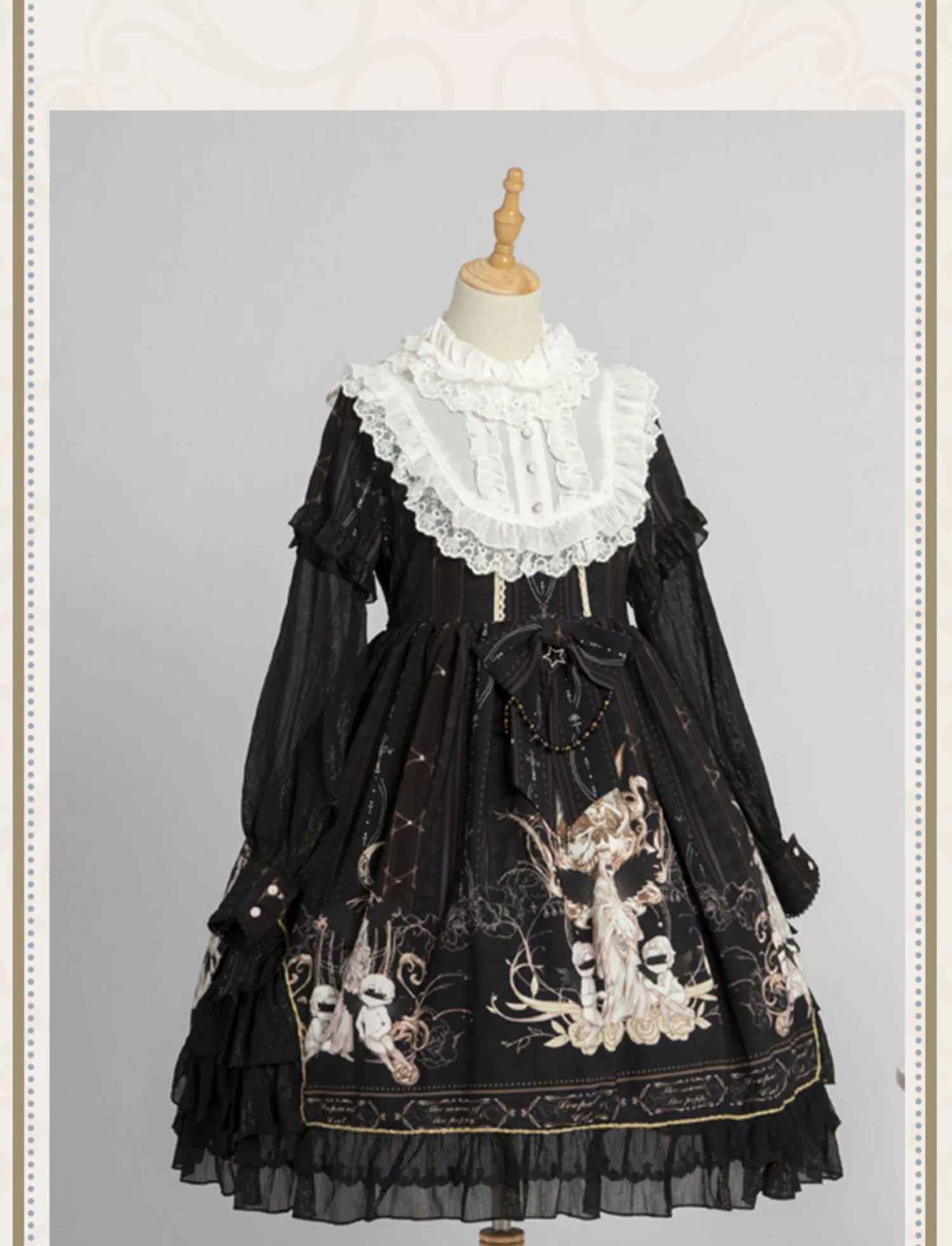 Chiffon Classic Lolita OP Dress, Long Sleeve - image 10