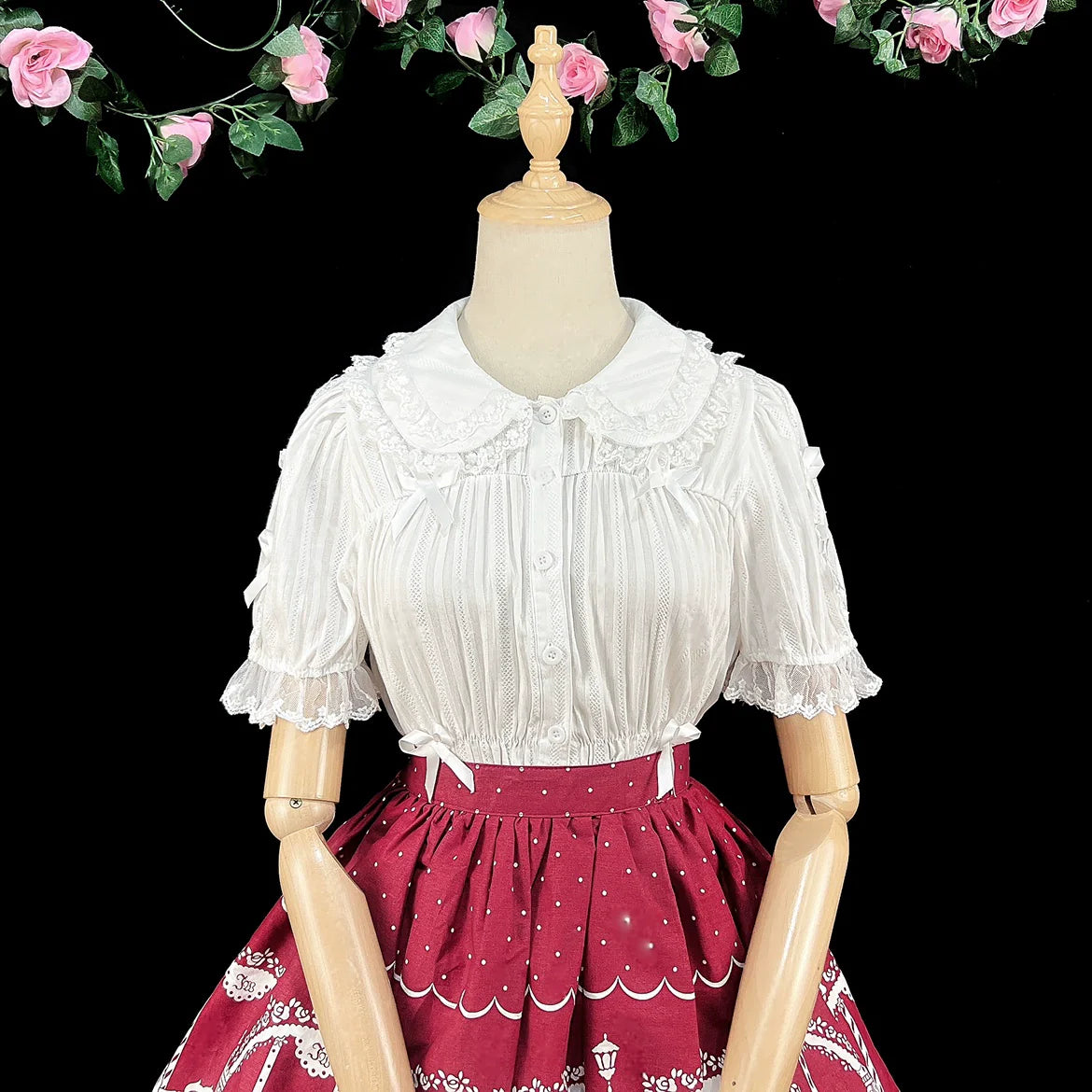 Sweet Lolita Doll Collar High-Waisted Blouse - image 11