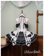 Old School Lolita Halter Neck OP Dress, Polka Dot Accent - image 66