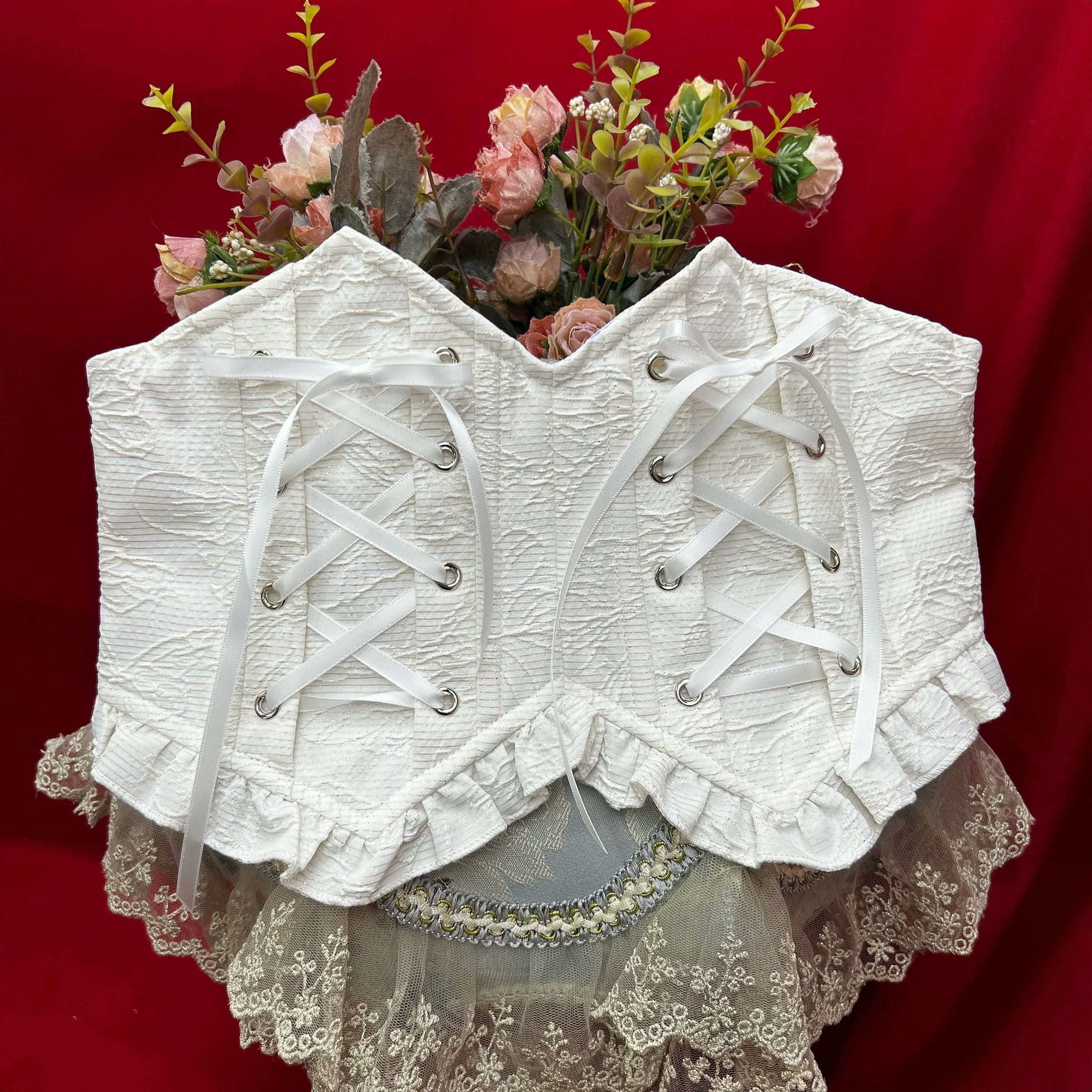 Good and Evil Angel - Gothic Lolita SK Set Retro Princess Sleeve Blouse - image 34