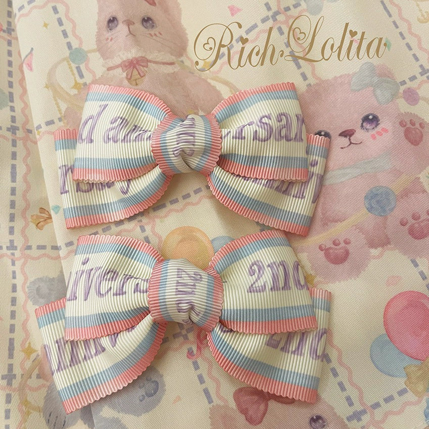 Starry Pudding Bear - Sweet Lolita JSK and Printed OP Dress - image 22
