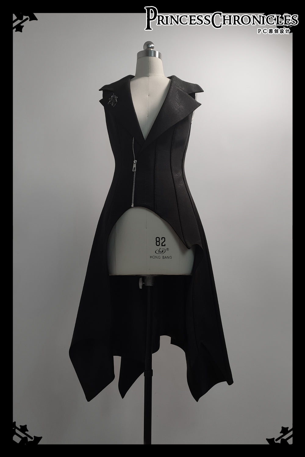 Wind - Ouji Lolita Black Long Vest - image 23