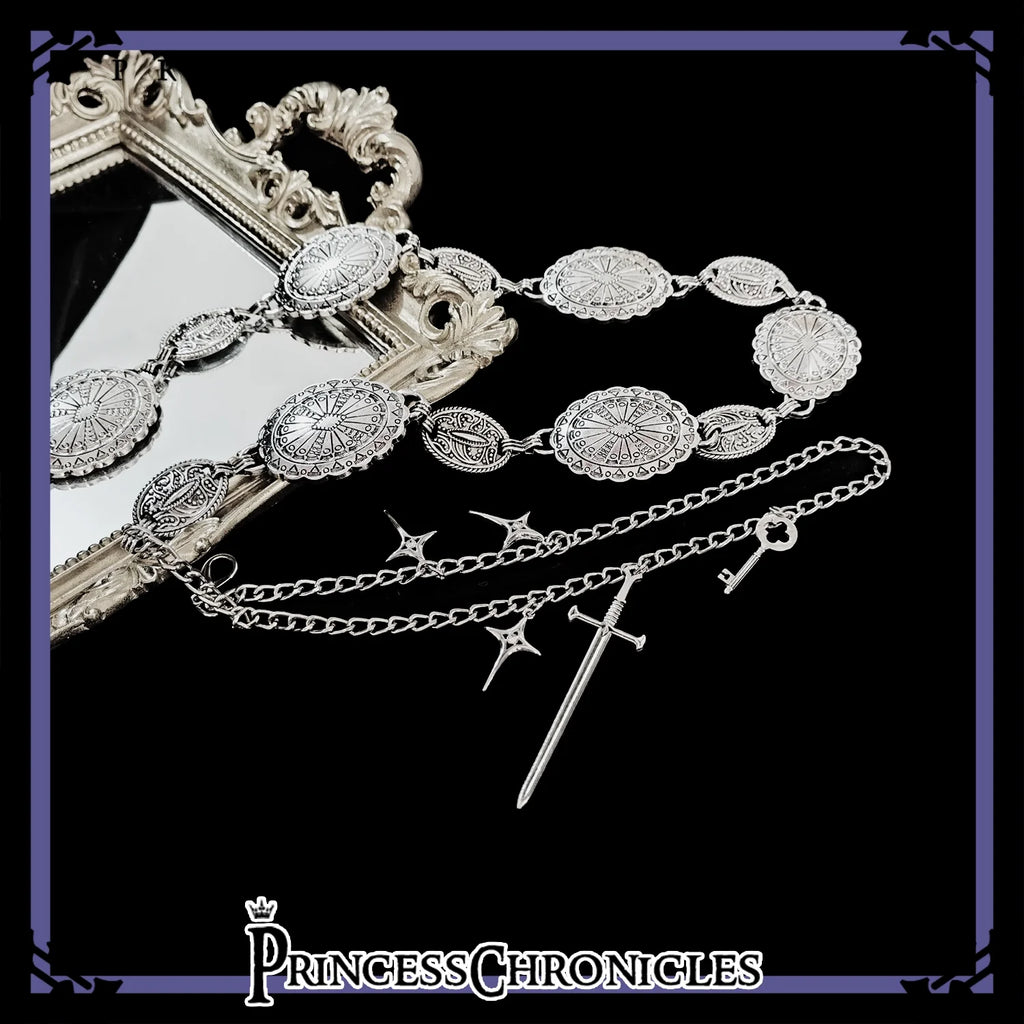 Rabbit Hunt 2.0 Retro Ouji Lolita Metal Waist Chain - image 3