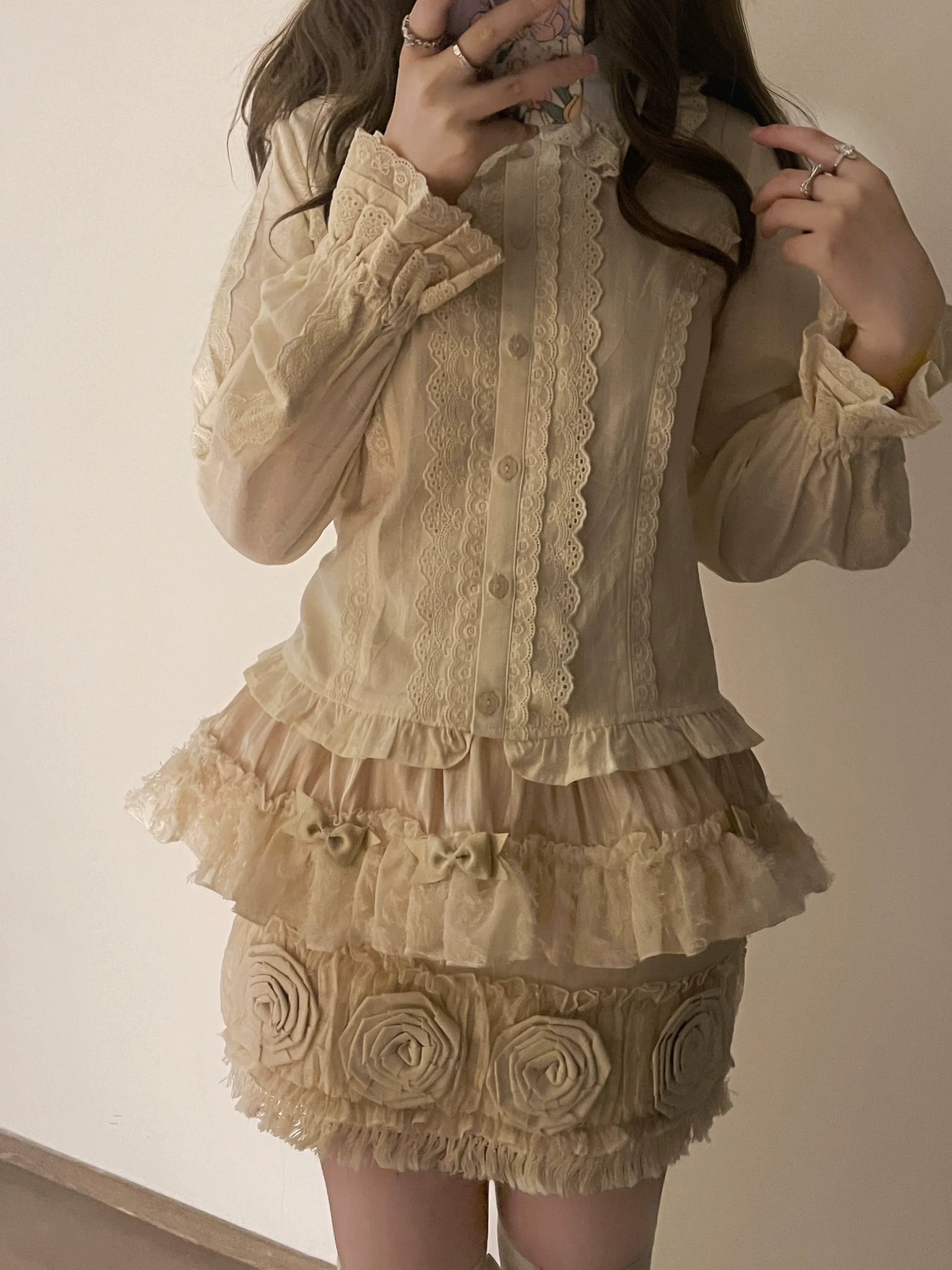 Lily - Kawaii Lolita Blouse Soft Girl Bubble Puff Sleeve - image 7
