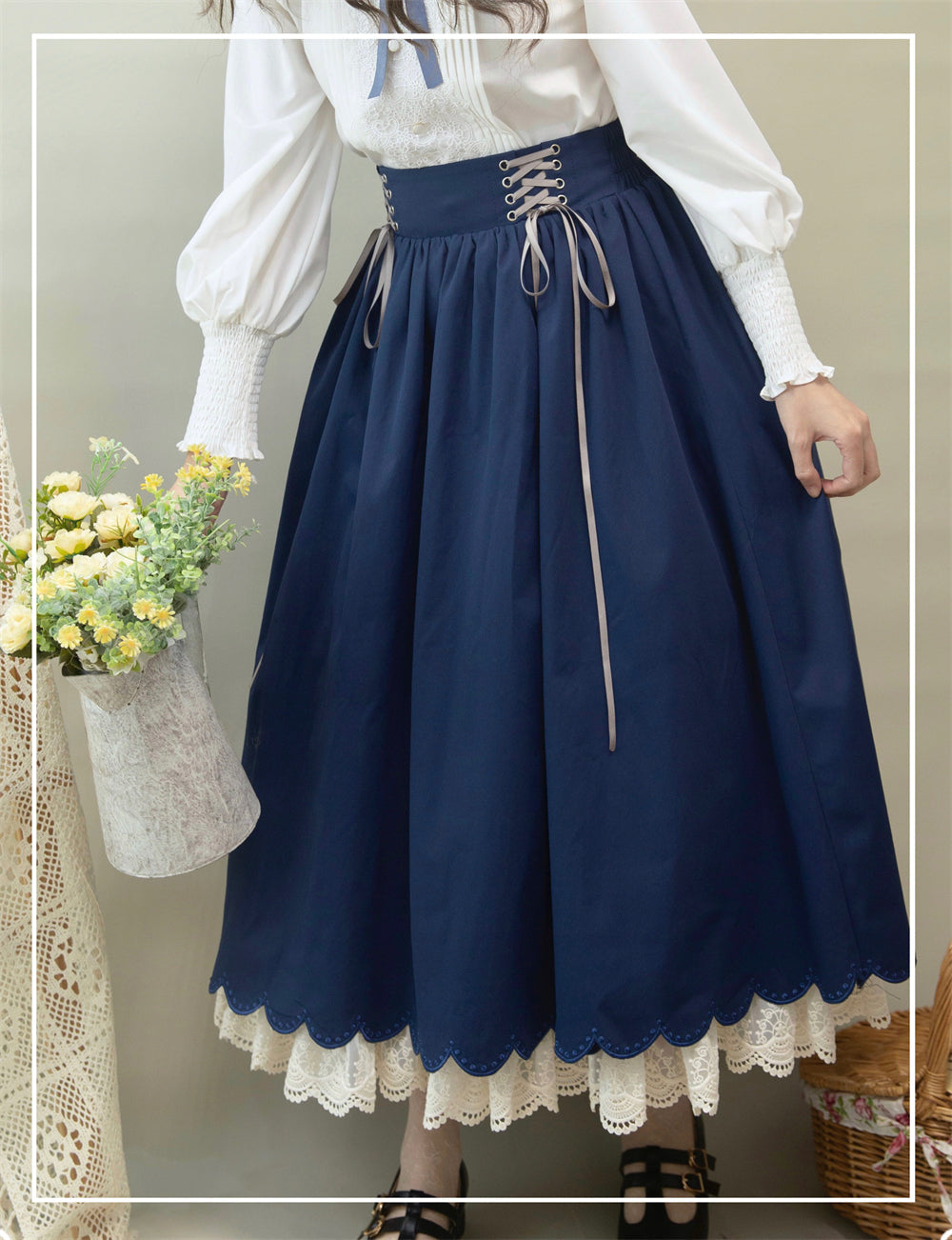 Countess's Autumn Tour - Retro Lolita Embroidery Long SK - image 34
