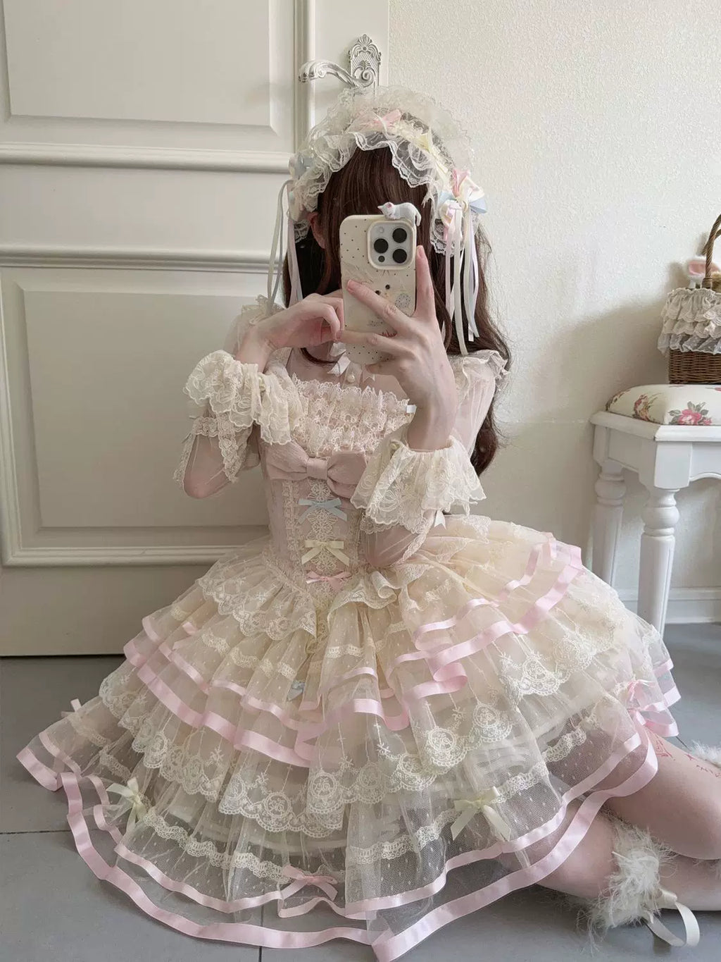 Butterfly Ballet - Sweet Lolita JSK Dress, Layered Tulle Hem - image 13