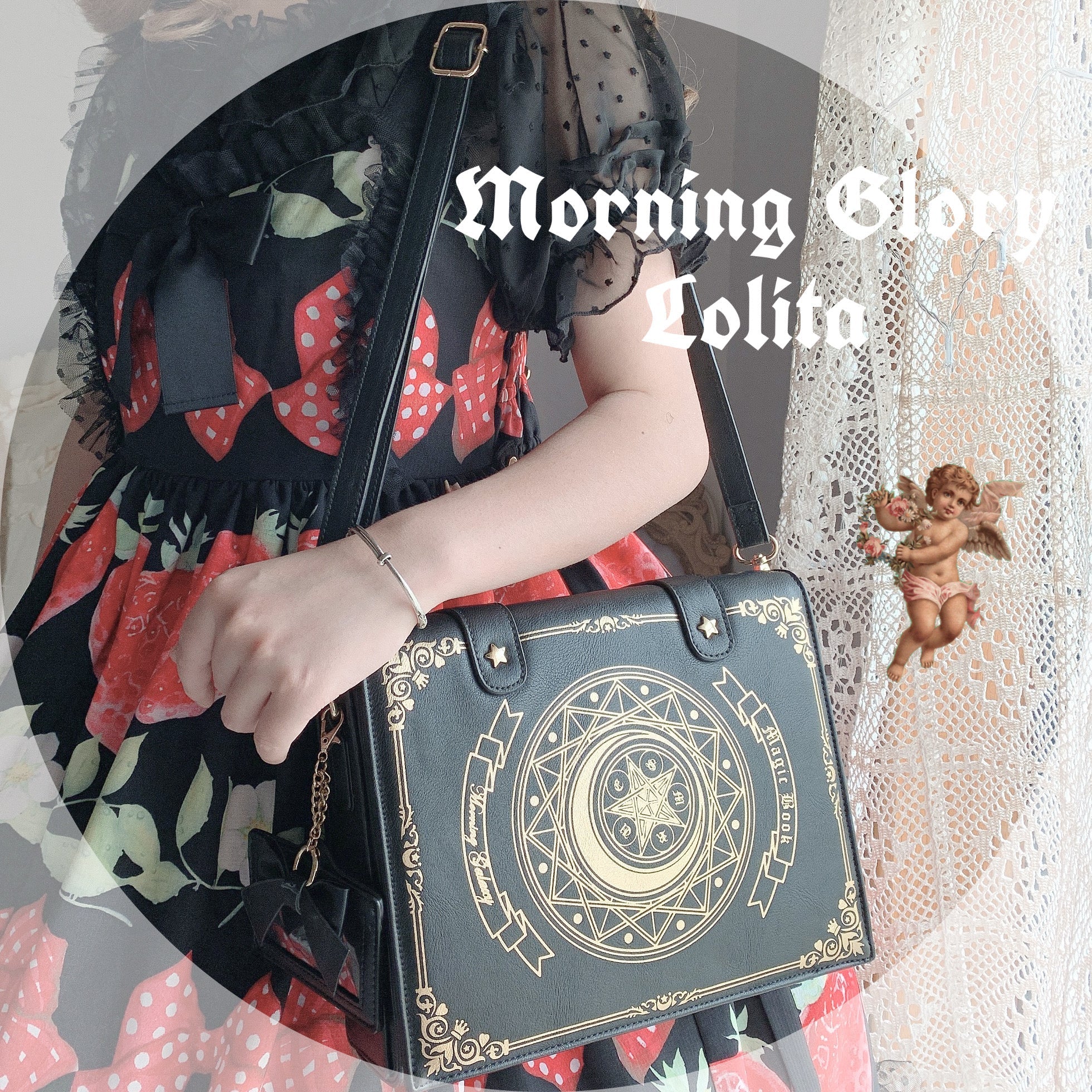 Star and Moon Magic Book Lolita Crossbody Bag in Two Sizes - image 2