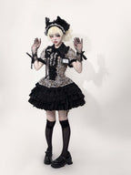 Bengal Cat Gothic Lolita Blouse Vest Skirt and Accessories Set - image 2