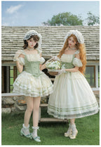 Unfailing - Classic Lolita Bow Jacquard Corset JSK Dress - image 25