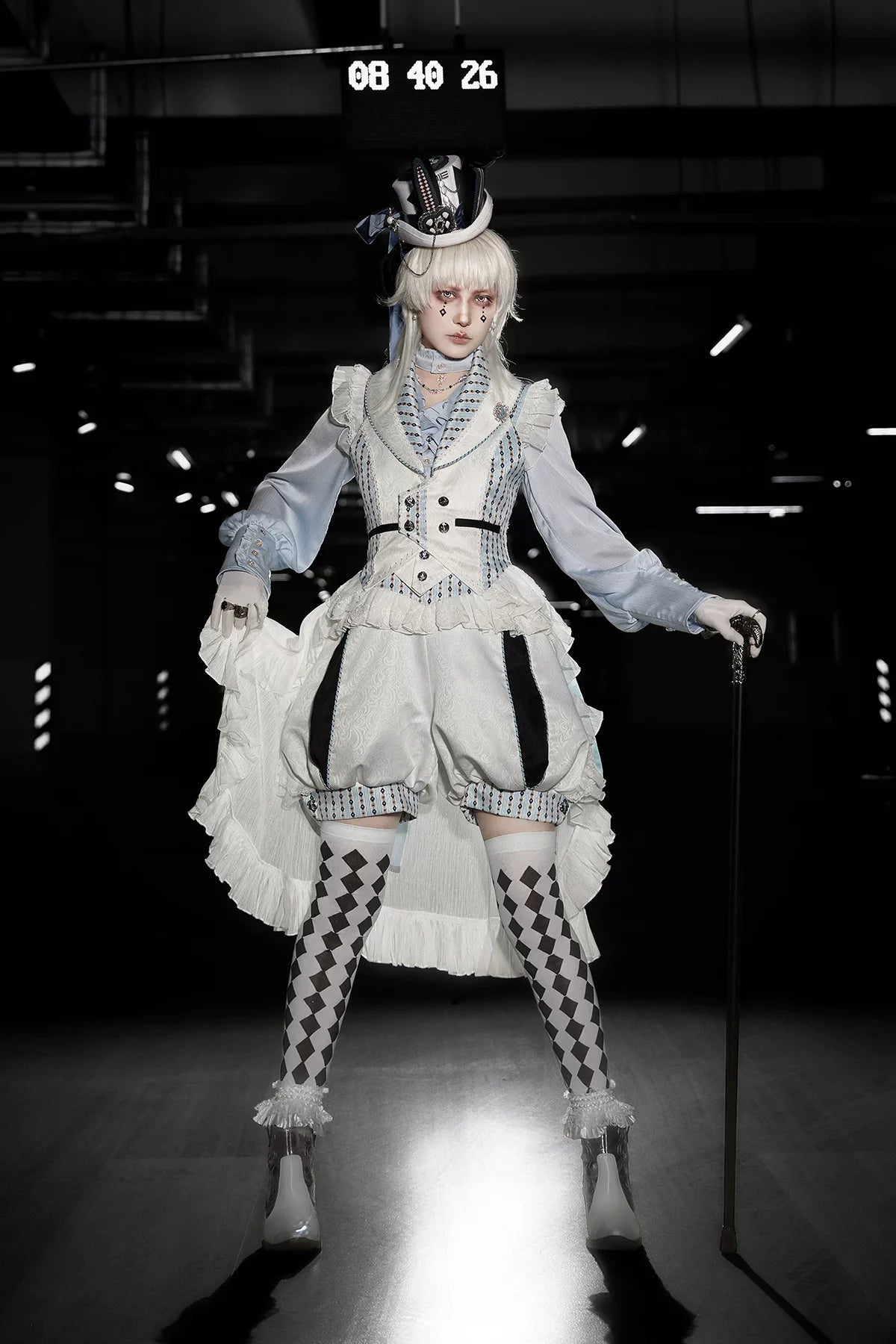 Immortal Bunny's Invitation - High-Waist Ouji Lolita Lantern Shorts, Detachable Straps - image 4