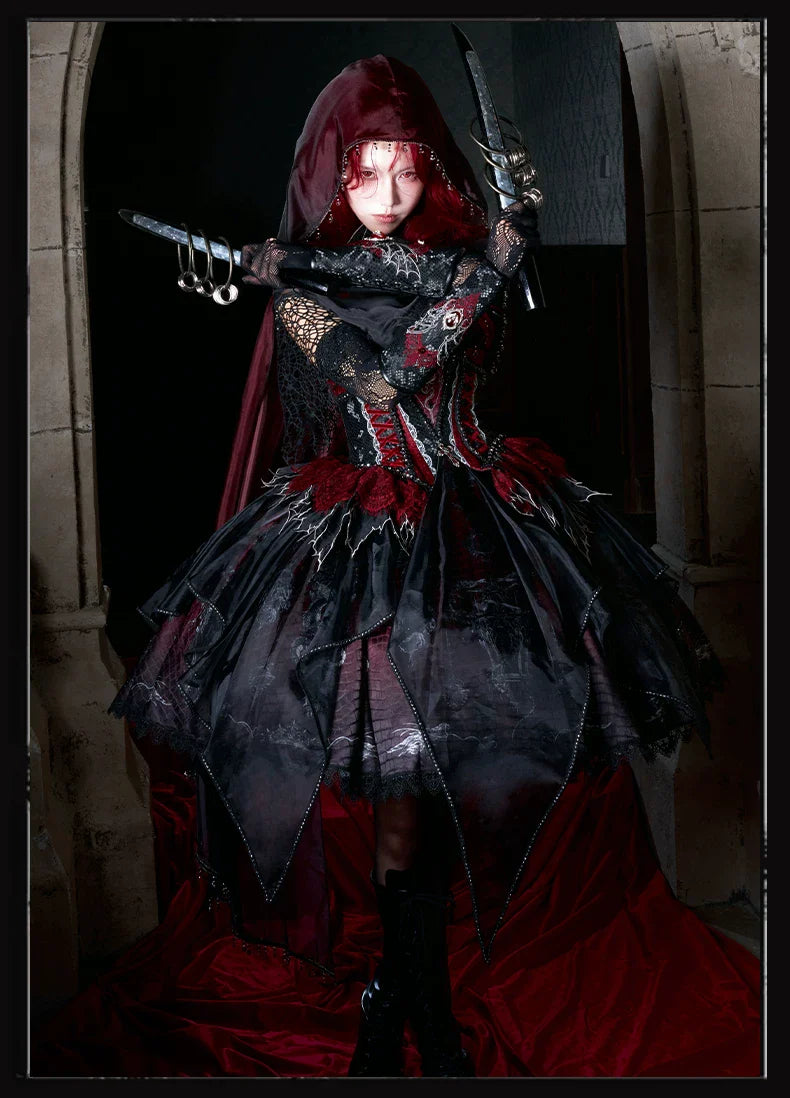 Bone Dragon - Gothic Lolita Corset JSK Dress Set with Embroidery - image 58