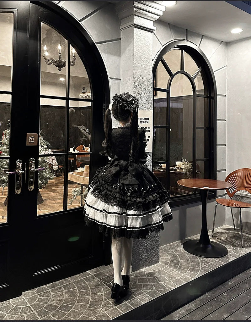 Solo Puppet Sweet Lolita OP Dress with Princess Long Sleeves - image 25