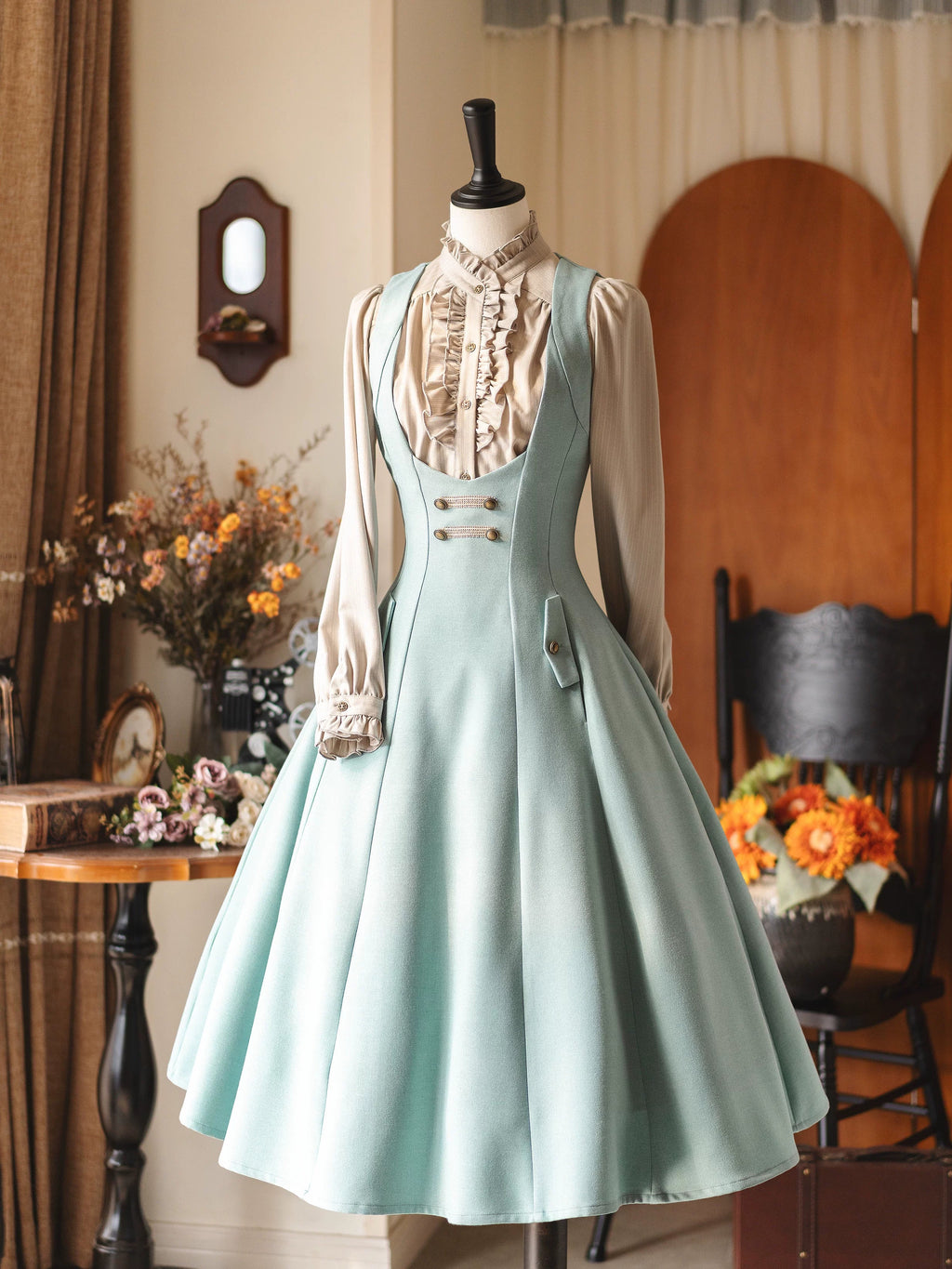 Forest Corridor - Classic Lolita Bust Supporting JSK, Waisted Shirt - image 18