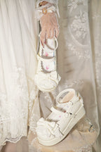 Milky Puff - Sweet Lolita Heels Shoes, Round Toe With Petite Wedge - image 21