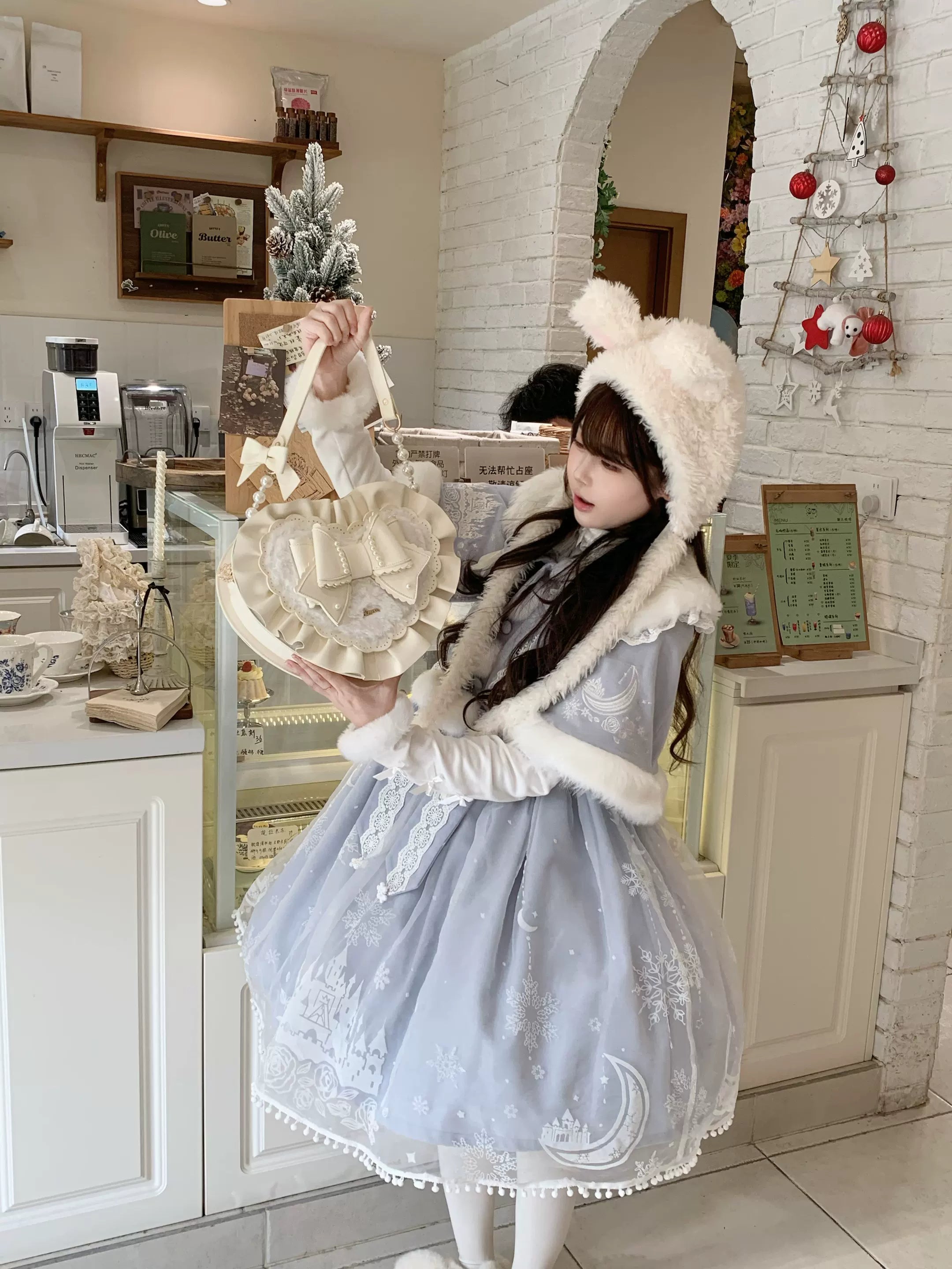 Small Gift Box - Sweet Lolita Heart Handbag, Bow Accent - image 24
