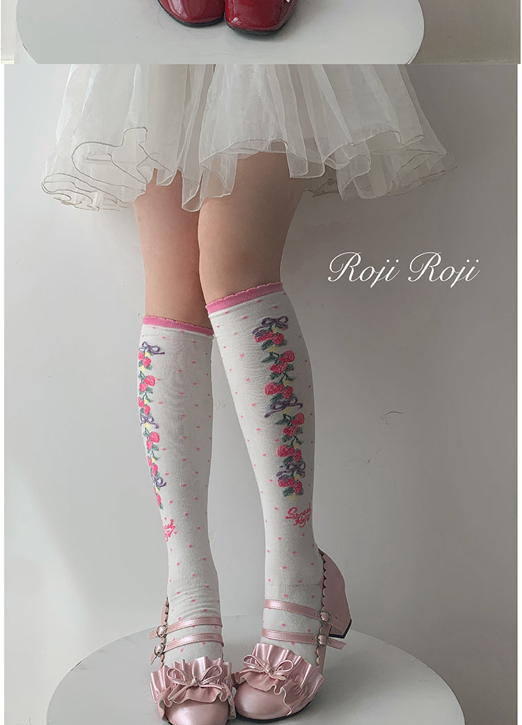 Autumn Sweet Lolita Cotton Thigh-high Socks - image 7