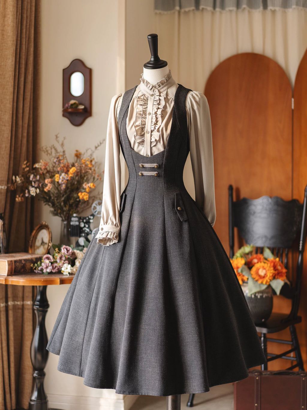 Forest Corridor - Classic Lolita Bust Supporting JSK, Waisted Shirt - image 17