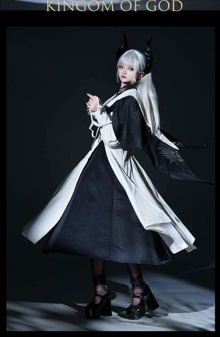 Dragon Scale - Gothic Lolita JSK Dress Goth Coat - image 7