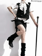 The Dawn of Arrival - Ouji Lolita Fitted Blouse with Detachable Jabot - image 9