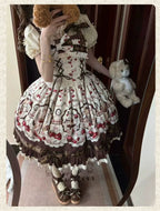 Cookie Treasure Box - Sweet Lolita Dessert Printed JSK Dress with Ribbon Bows - image 12