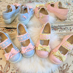 Cute Bow Candy-Colored Lolita Flat Shoes - image 1