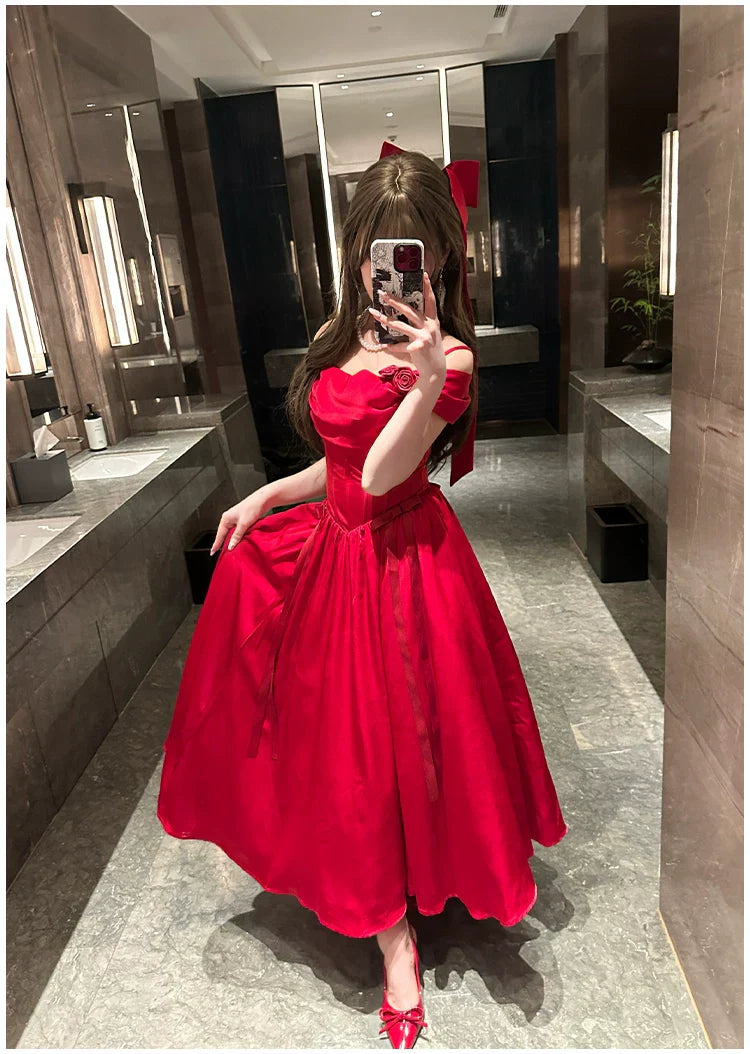 For Beloved - Classic Lolita Satin JSK Dress Set, Fishbone Waist - image 41