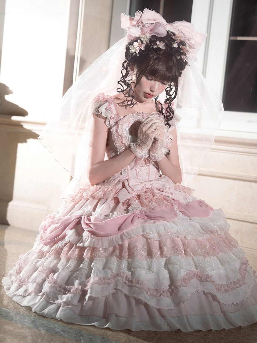 Wedding Poem Lolita JSK, Train and Bonnet Set - image 9