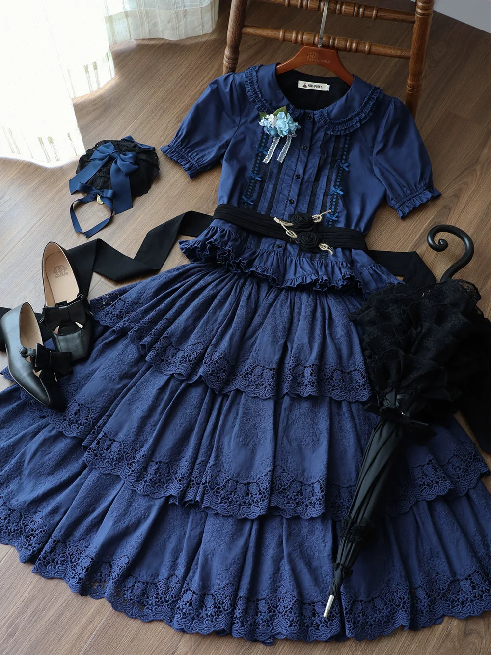 Forest Waltz - Classic Lolita Tiered Skirt Multi-layer Embroidered SK - image 27