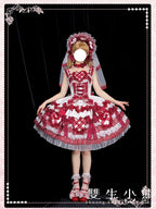 Heart of Love - Sweet Lolita Wedding JSK, Bow Details - image 13