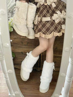 Winter Love Song - Winter Lolita Mid-Calf Boots Plush Snow Boots Thick Sole - image 13