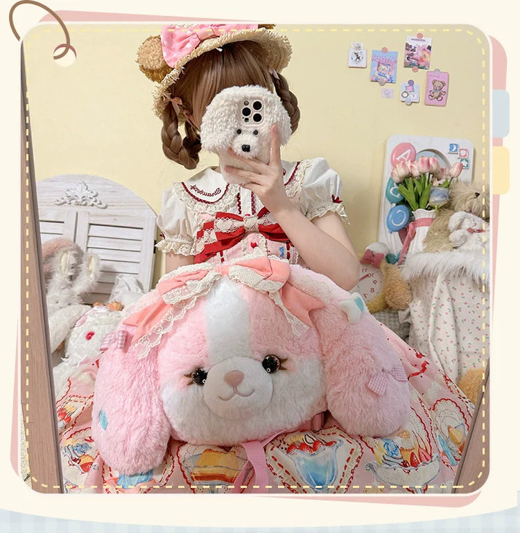 Pakcoco - Kawaii Lolita Bag, Plush Backpack - image 5
