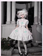 Mint Prescription - Old School Lolita Striped OP Dress, Electrocardiogram Trace and Accessories - image 19