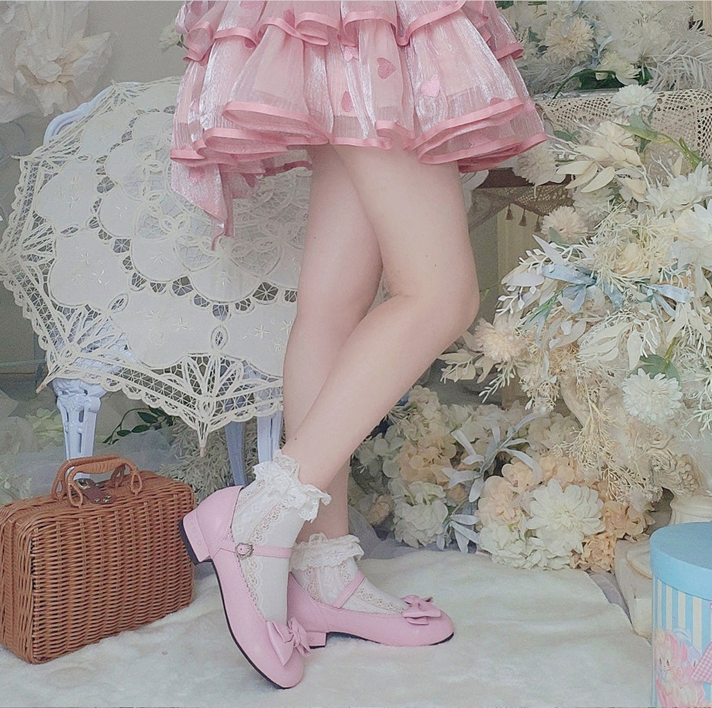 Kawaii Lolita Bow Falt Shoes - image 14