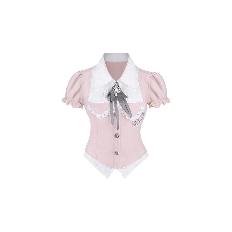 Sweet Cherry Academy Preppy Blouse and Skirt Set - image 5