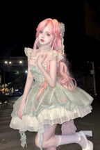 Floral Magician - Sweet Lolita Dress Floral Print Short Length JSK - image 9
